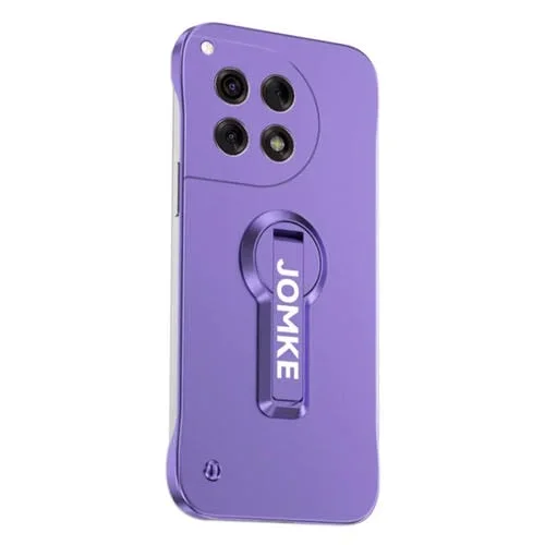Estuche para OnePlus Ace 3 con Soporte Giratorio 360° y Barniz para Hornear sin Marco (Morado)