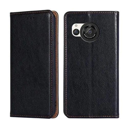 Estuche para Sharp Aquos R8 Sh-52D de Cuero Magnético Color Sólido (Negro)