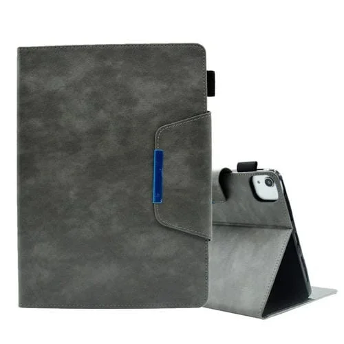 Estuche para Tableta iPad Pro 11 2022/2021/2020 Air 10.9 2022/2020 Cuero Textura Cruzada Cierre Magnético (Gris)