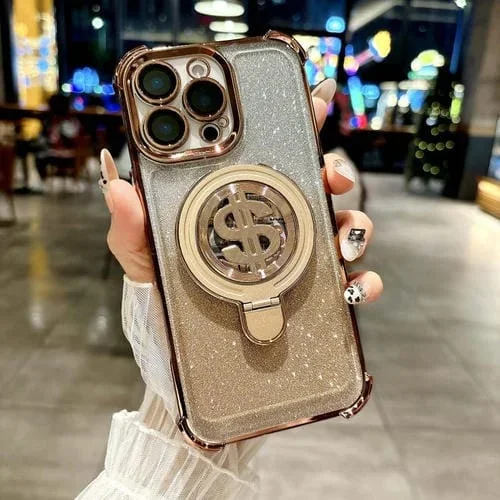 Estuche para Teléfono Apple iPhone 13 Pro con Soporte Magsafe y Película para Lente (Dorado del Desierto)