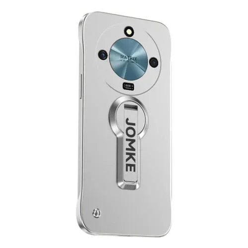 Estuche para Teléfono Honor X50 con Soporte Giratorio 360 Grados y Barniz para Hornear (Plateado)