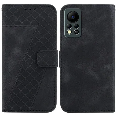 Estuche para Teléfono Infinix Hot 11S Nfc X6812B Cuero En Relieve en Forma de 7 (Negro)