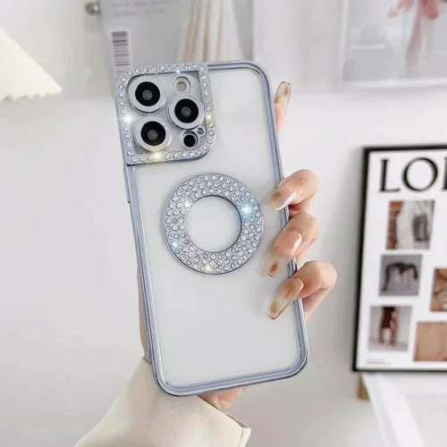 Estuche para Teléfono iPhone 11 Pro con Diamantes Electrochapados (Azul Sierra)