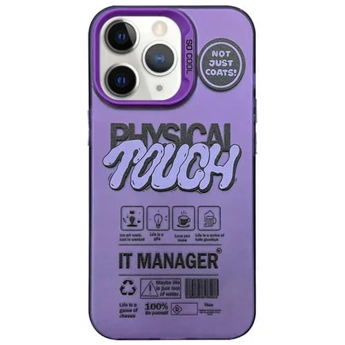 Estuche para Teléfono iPhone 11 Pro Max Esmerilado Doble Cara con Etiqueta (Púrpura)