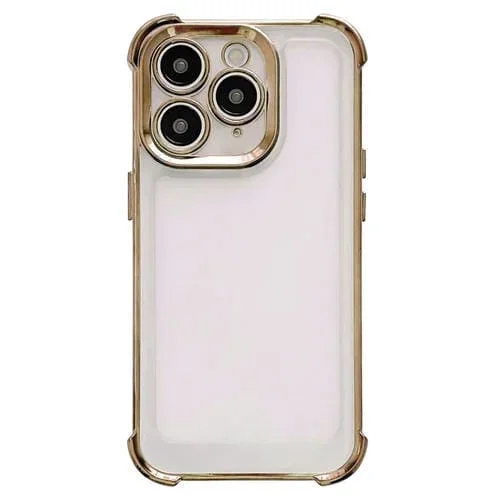 Estuche para Teléfono iPhone 11 Pro Max Espacial a Prueba de Golpes con Cuatro Esquinas y Galvanoplastia (Dorado)