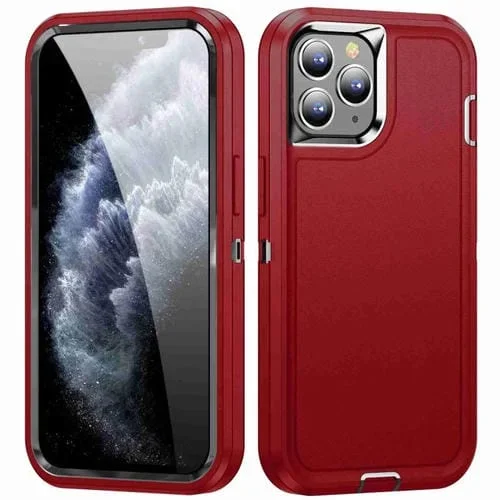 Estuche para Teléfono iPhone 11 Pro Max Life Resistente al Agua (Rojo + Negro)
