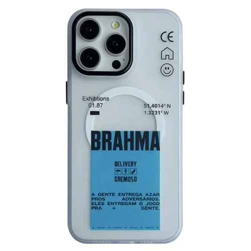 Estuche para Teléfono iPhone 12 Pro Max Magsafe con Marco de Protección de Lente Metal Esmerilado (Azul)