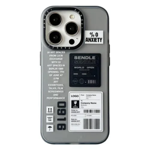 Estuche para Teléfono iPhone 12 Pro TPU + PC Serie Imd Esmerilado Doble Capa (Etiqueta Negra)