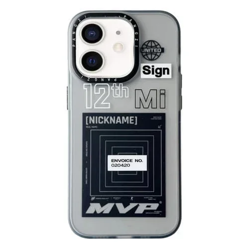 Estuche para Teléfono iPhone 12 TPU + PC Esmerilado Doble Capa Serie Imd (Negro)