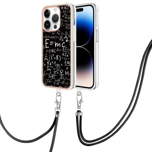 Estuche para Teléfono iPhone 13 Pro Imd Doble Cara con Galvanoplastia y Cordón (Ecuación)