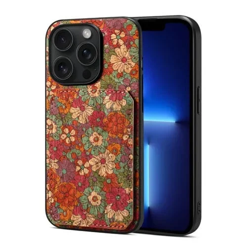 Estuche para Teléfono iPhone 13 Pro Max con Ranura para Tarjeta Dual (Rojo)
