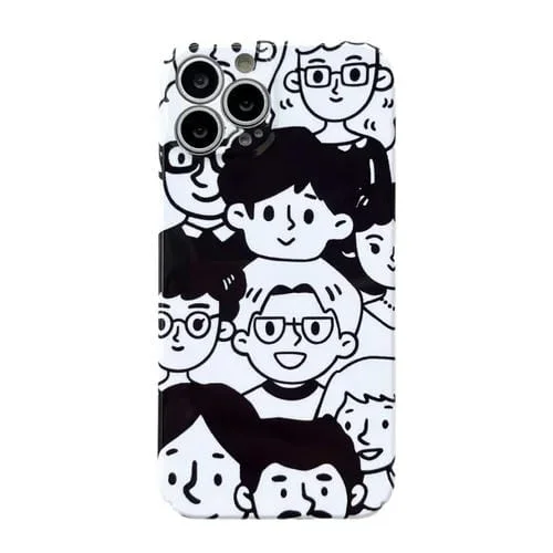 Estuche para Teléfono iPhone 15 Pro PC Brillante con Orificio Preciso (Emoji Completo)