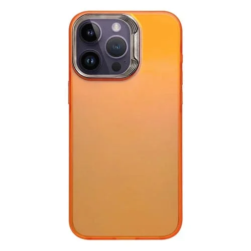 Estuche para Teléfono iPhone 15 Pro PC + TPU con Color Degradado Láser (Naranja)