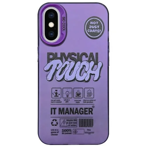 Estuche para Teléfono iPhone Xs X Doble Cara Esmerilado (Púrpura)