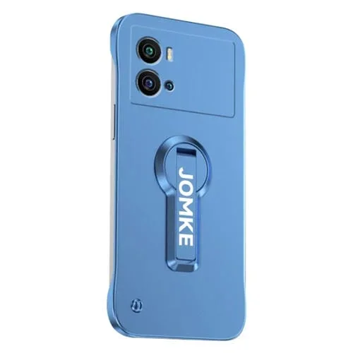 Estuche para Teléfono para PC con Soporte Giratorio de 360 Grados y Barniz para Hornear para Vivo Iqoo 9 Pro (Azul)