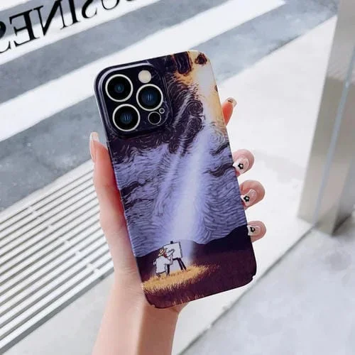 Estuche para Teléfono PC iPhone SE 2022/2020/8/7 Patrón Pintura al Óleo (Brillo)