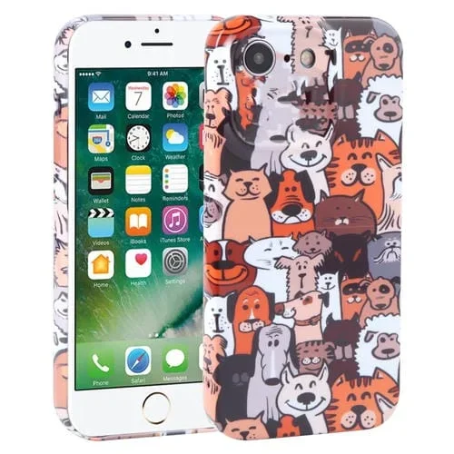 Estuche para Teléfono PC iPhone SE 2022/SE 2020/8/7 Cobertura Total Red (Perro Lindo)