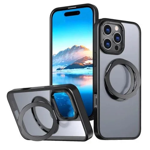 Estuche para Teléfono Wing con Soporte de Anillo Magnético Magsafe para iPhone 16 Pro Max (Negro)