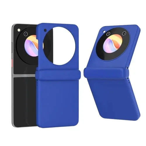 Estuche para ZTE Libero Flip 3 En 1 PC Cobertura Total Esmerilado con Bisagra (Azul)