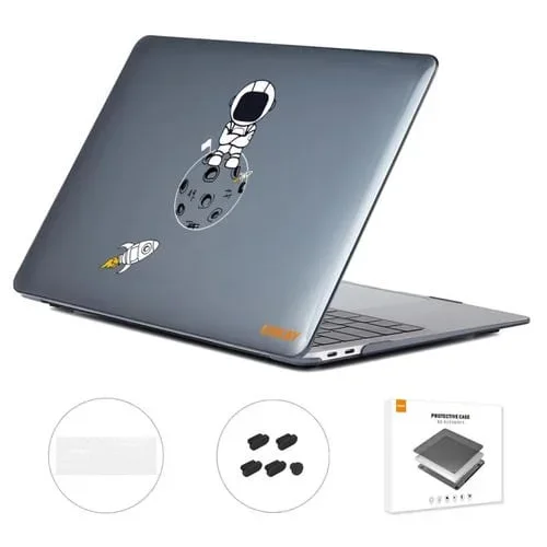 Estuche protector 3 en 1 Enkay Hat-Prince para MacBook Pro 13.3 A1708 con patrón Spaceman, Película de teclado TPU y tapones antipolvo (EE.UU)