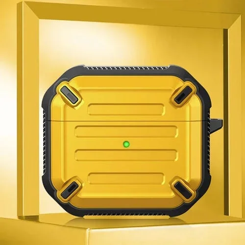 Estuche Protector Contra Auriculares De Armadura De Espada Con Gancho Para Airpods 3 (Oro)