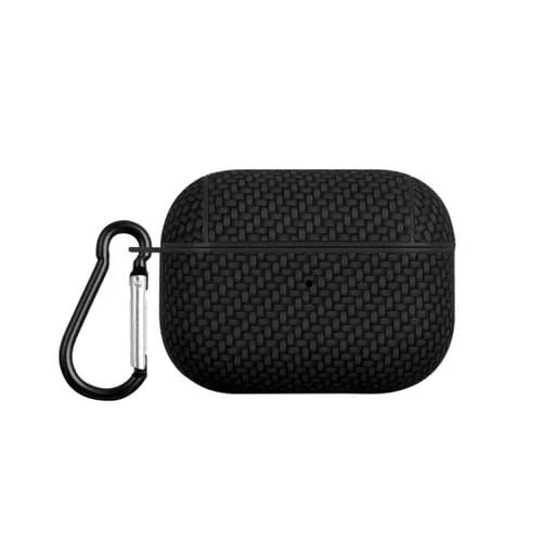 Estuche Protector para AirPods Pro Woven Skin Texture PC para Auriculares (Negro)