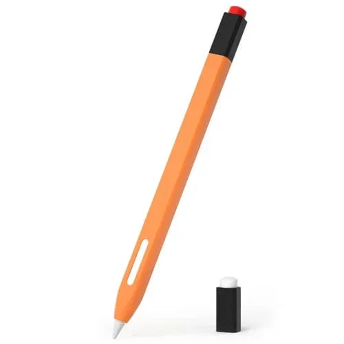 Estuche Protector para Apple Pencil 2 Estilo Lápiz Retro Stylus Pen (Naranja)