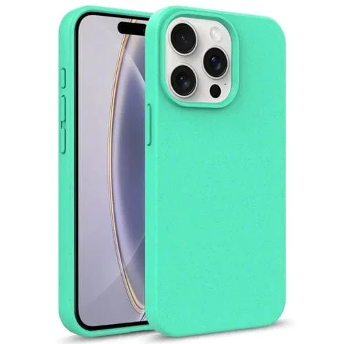 Estuche Protector para iPhone 16 Pro Max Starry Series TPU y Material de Paja a Prueba de Golpes (Verde)