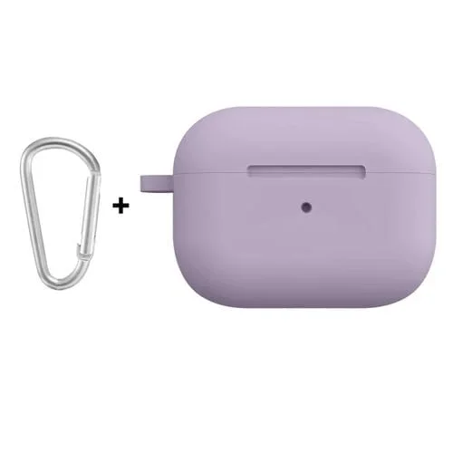 Estuche Protector Silicona Engrosada Enkay para Apple Airpods Pro 2 (2022) con Llavero (Púrpura Lavanda)
