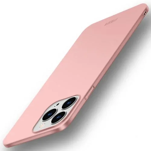 Estuche rígido ultrafino Mofi para iPhone 15 Pro Max Frosted PC (Oro Rosa)