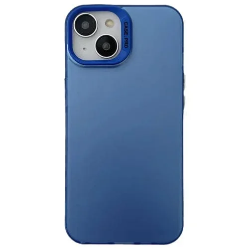 Estuche SemiTransparente para Teléfono iPhone 13 PC Esmerilado (Azul)