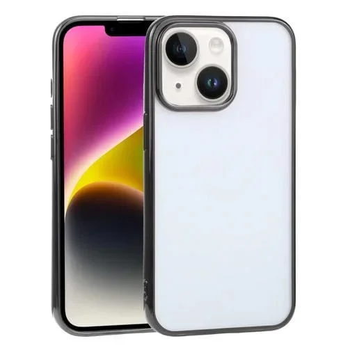 Estuche Ultrafino de TPU para iPhone 14 Galvanoplastia (Negro)