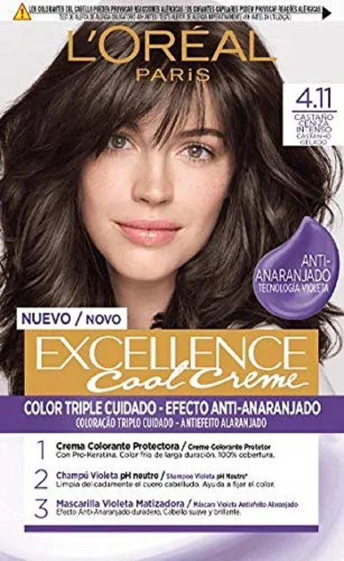 Excellence cool tinte #4.11-castaño ceniza intenso 192 ml