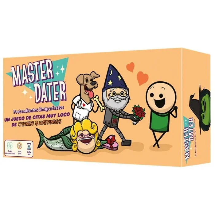 Explosm | Master Dater | Juego de Cartas para Fiestas | A Partir de 14 Años | De 3 a 6 Jugadores | 20-40 Minutos por Partida | Español