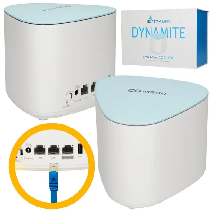Extralink dynamite c21 | mesh point | ac2100, mu-mimo, home wifi mesh system
