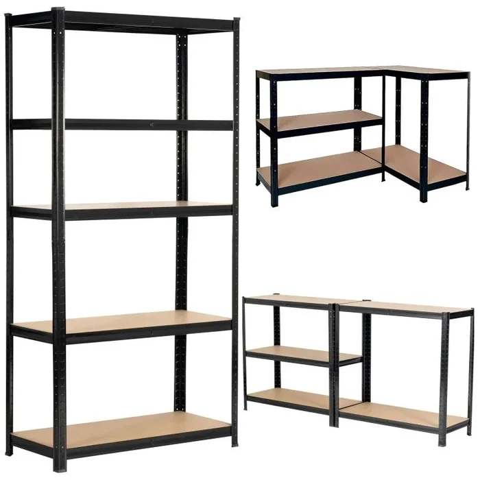 Extralink regał magazynowy metalowy 180x90x40 czarny
