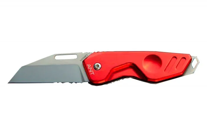 Extrema Ratio Ant, Navaja Plegable Compacta, Acero Böhler N690 y M390, Frame Lock, Versión Rescue Red