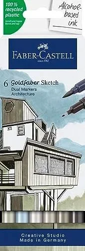 Faber-Castell 164807 rotulador de punta fina Multicolor 6 pieza(s)