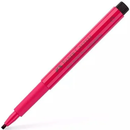 Faber-Castell Art & Graphic Pitt Artist Pen – Bolígrafo de tinta india para caligrafía, color carmín rosa, para arte, manualidades, dibujo, bocetos, hogar, escuela, universidad, colorear