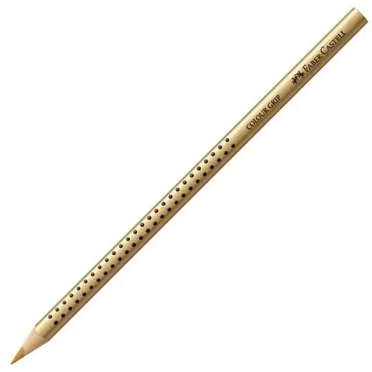 Faber-Castell – Juego de 6 lápices color colour grip Mina 3 mm dorado