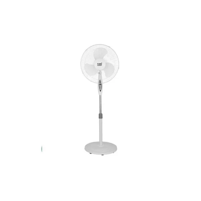 FABRILAMP Ventilador De Pie Bise Blanc 3 Vel 45w Regx43x40cm Oscilante 3 Aspas Blancas C/remoto Y Temporizador