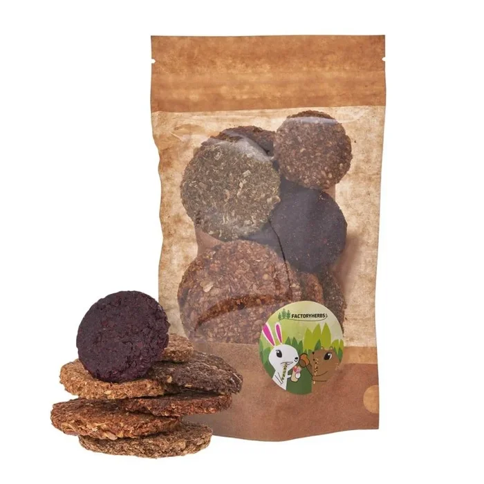 Factoryherbs mix cookies with flaxseed – treat for rodents and rabbits – 150g