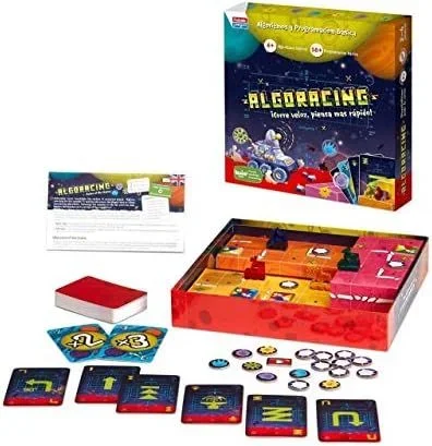 Falomir- Algoracing Juego de Mesa Educativo, Multicolor (30017)