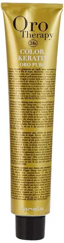 Fanola – Oro Therapy Color Keratin Puro, crema colorante permanente 100 ml 5.1 Hellbraun Asch