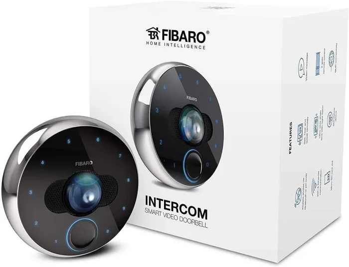FIBARO – Intercomunicador/videoportero inteligente Full HD, 30 fps, 180 ° Ángulo de visión, infrarrojo y IP54, Fgic-002