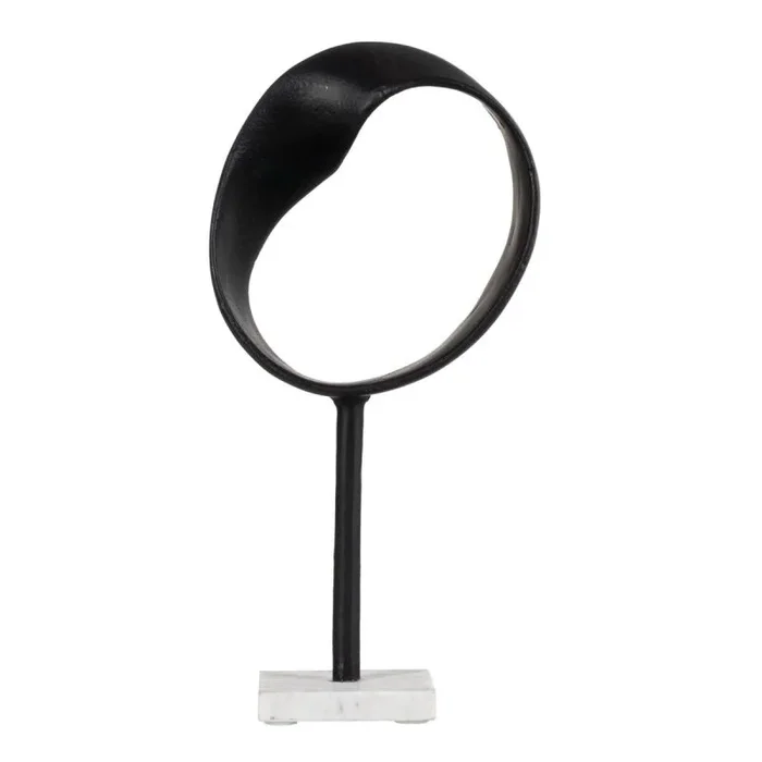 Figura Decorativa Blanco Negro Aluminio Mármol 20 x 10 x 38 cm – Marca: BigBuy Home – EAN: 8445146077554