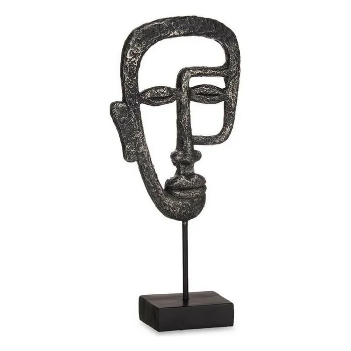 Figura decorativa cara negro poliresina (19,5 x 38 x 10,5 cm)