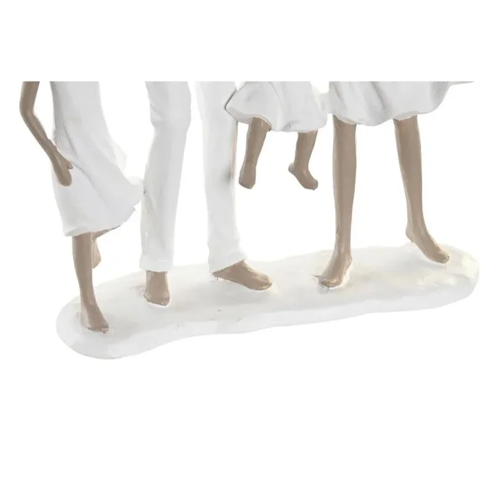 Figura decorativa dkd home decor 20,5 x 7,5 x 24,5 cm 20,5 x 6,5 x 24,5 cm gris blanco familia (2 unidades)