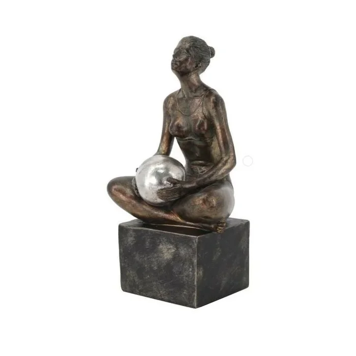 Figura decorativa dkd home decor cobre gimnasta 14 x 11,5 x 25,5 cm