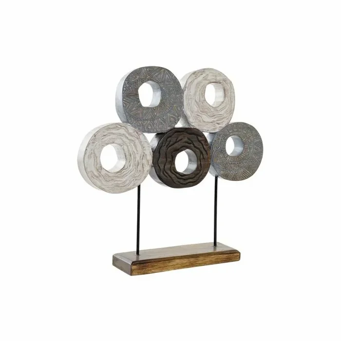Figura decorativa dkd home decor multicolor hierro círculos (49 x 10 x 47 cm)